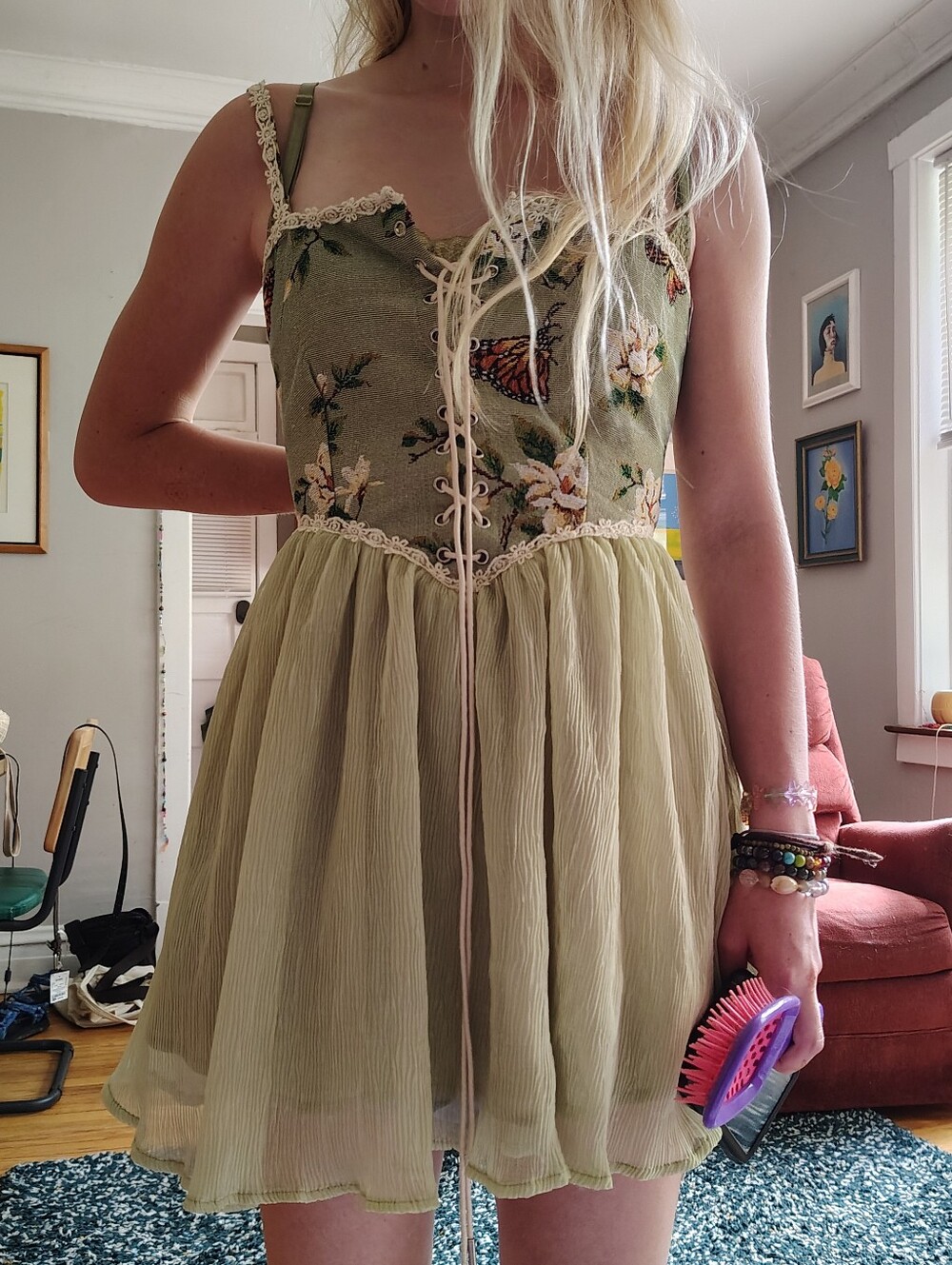Cider Secret Garden Corset Mini dress XS